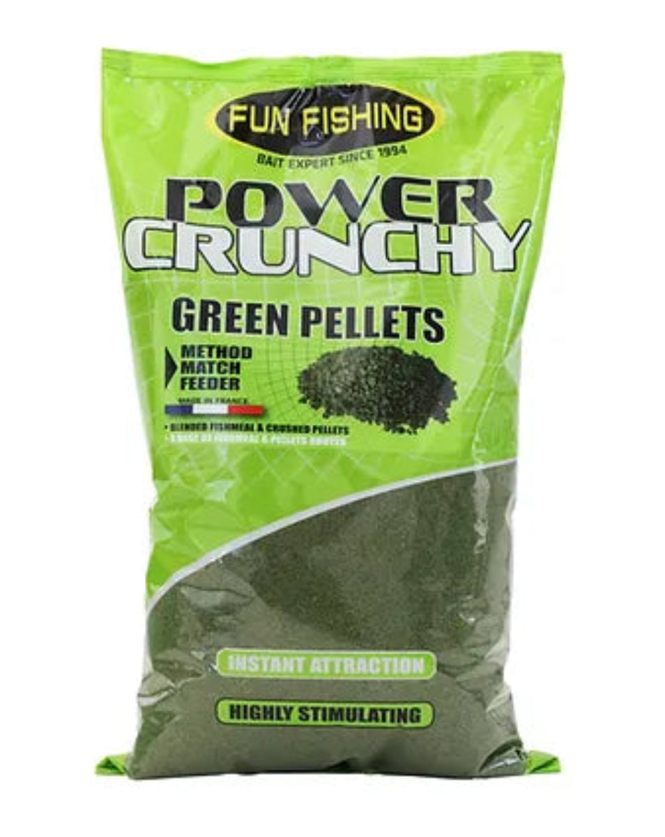 Fun fishing amorce power cunchy - green pellet