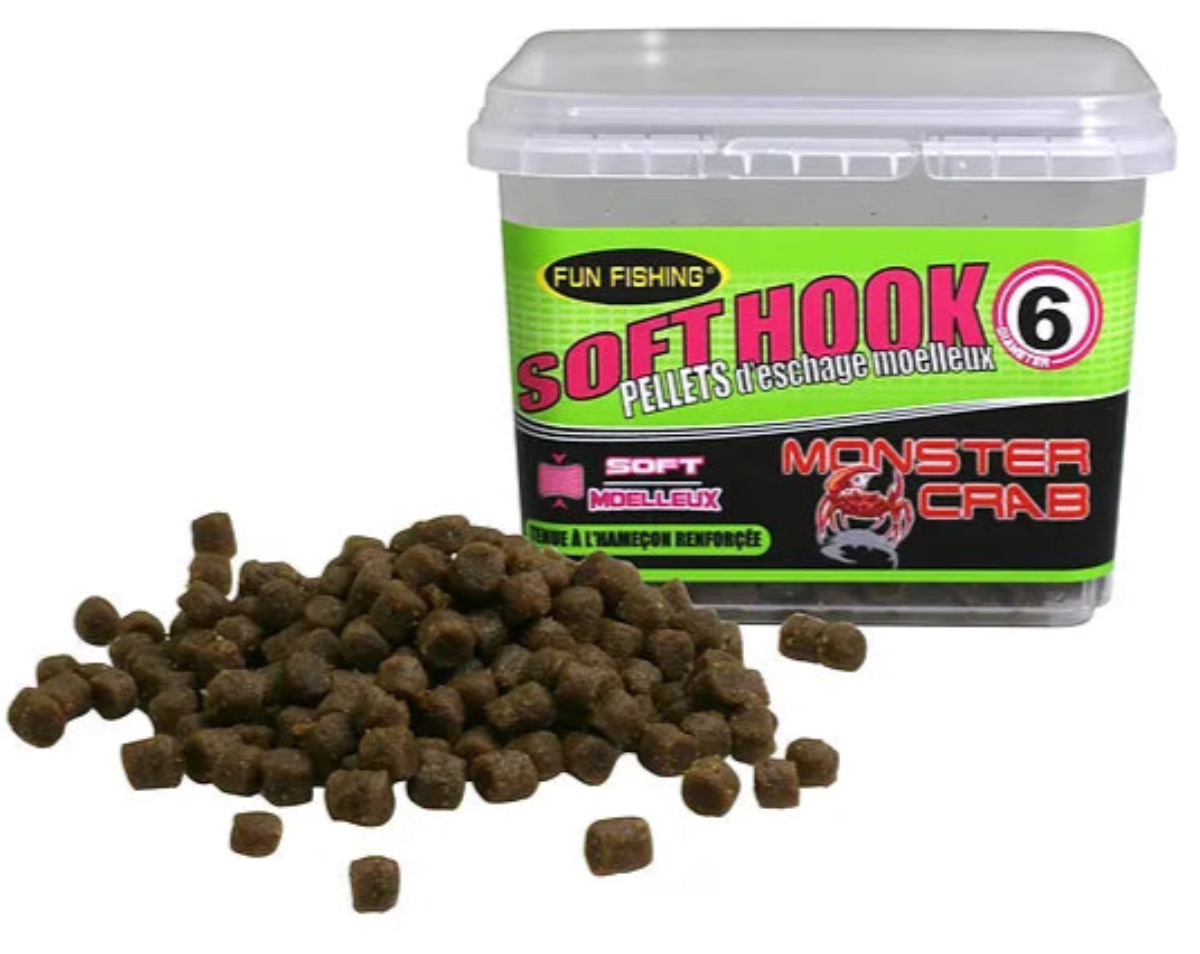 Fun fishing soft hooks pellets 6mm - monster crab