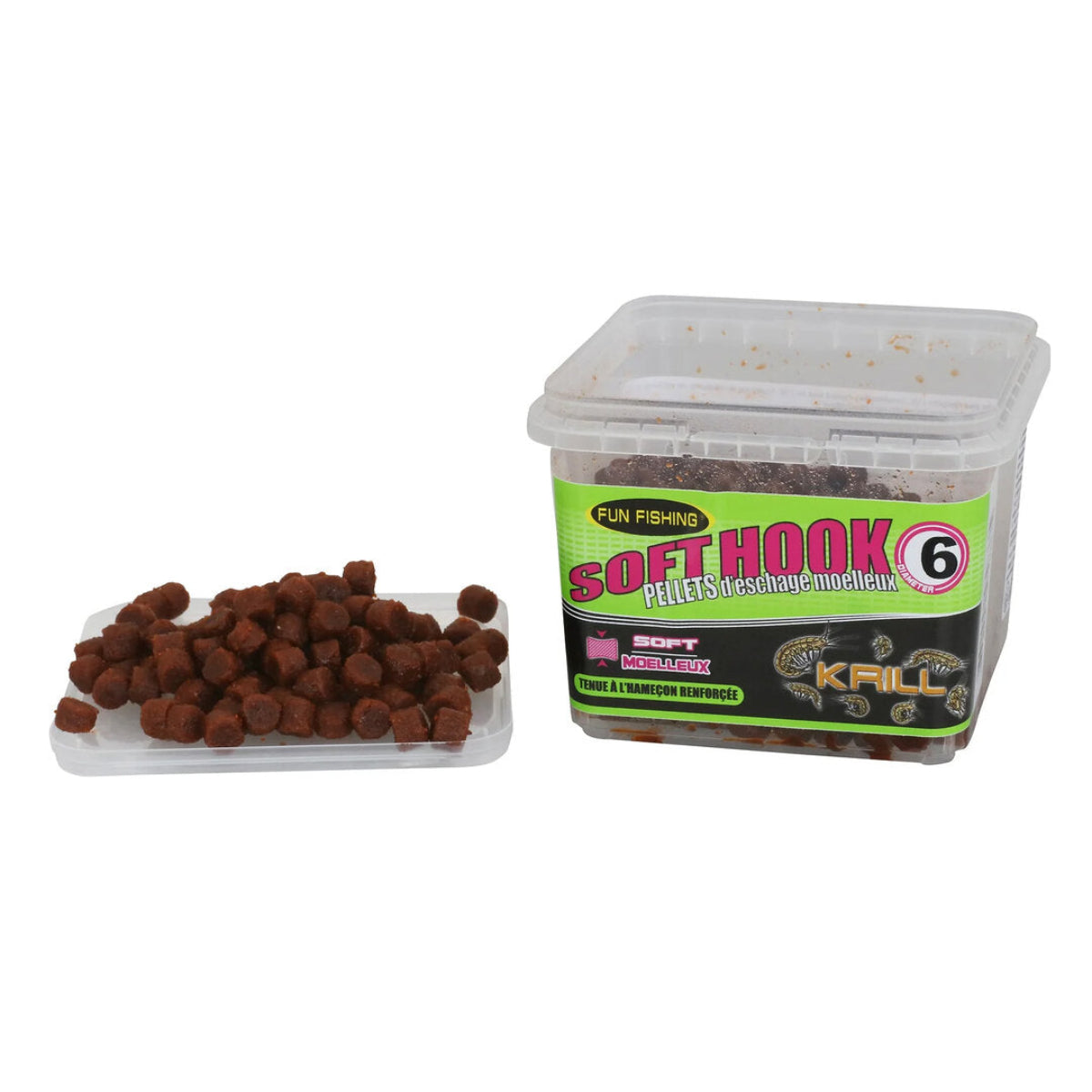 Fun fishing soft hooks pellets 6mm - krill