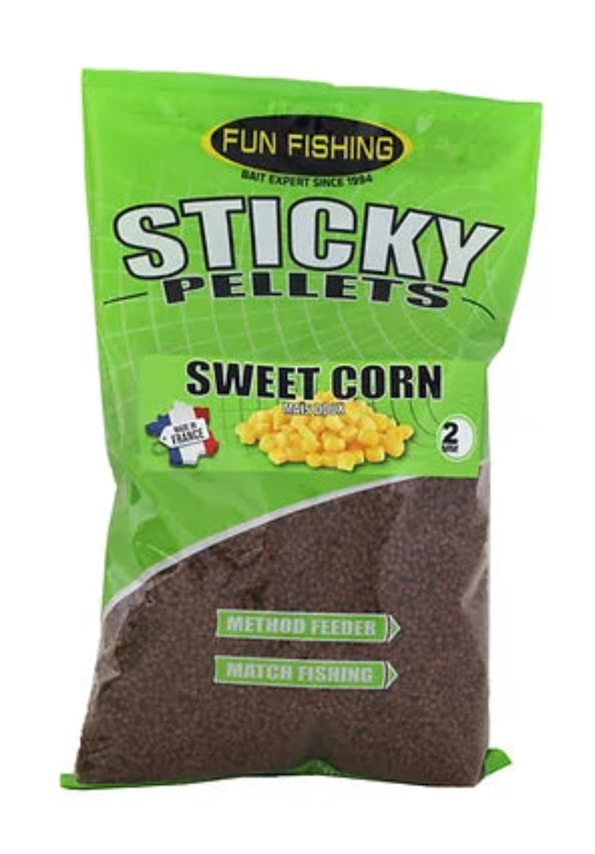 Fun fishing sticky pellets 2mm - sweet corn