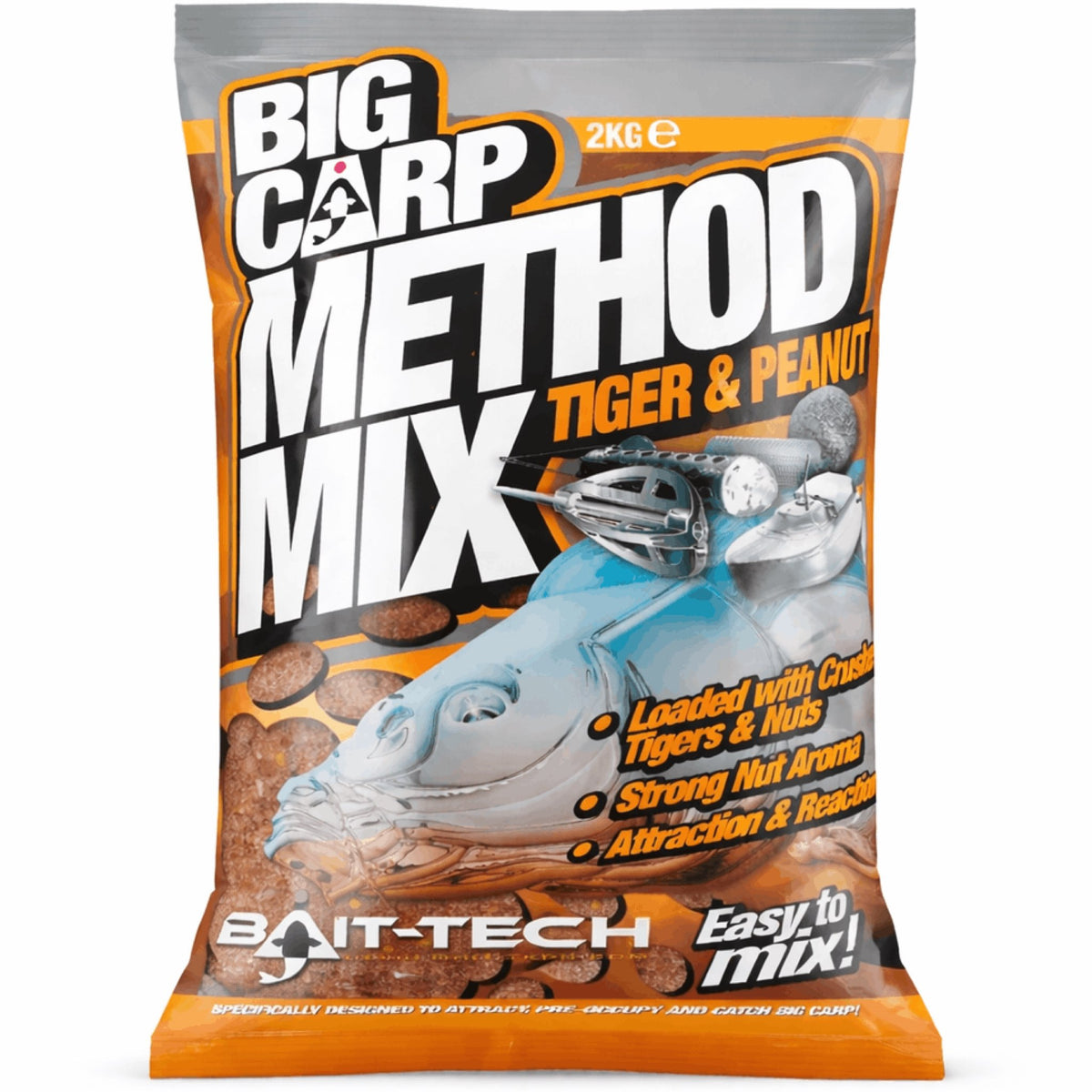 Bait-Tech Big Carp Method Mix Tiger and Peanut karpergrondvoer 2 kg