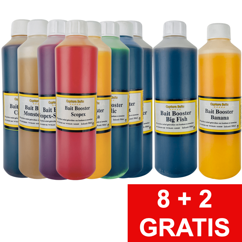BAIT BOOSTER 500ml - 8 + 2 GRATIS 🎁 Pakket Deal