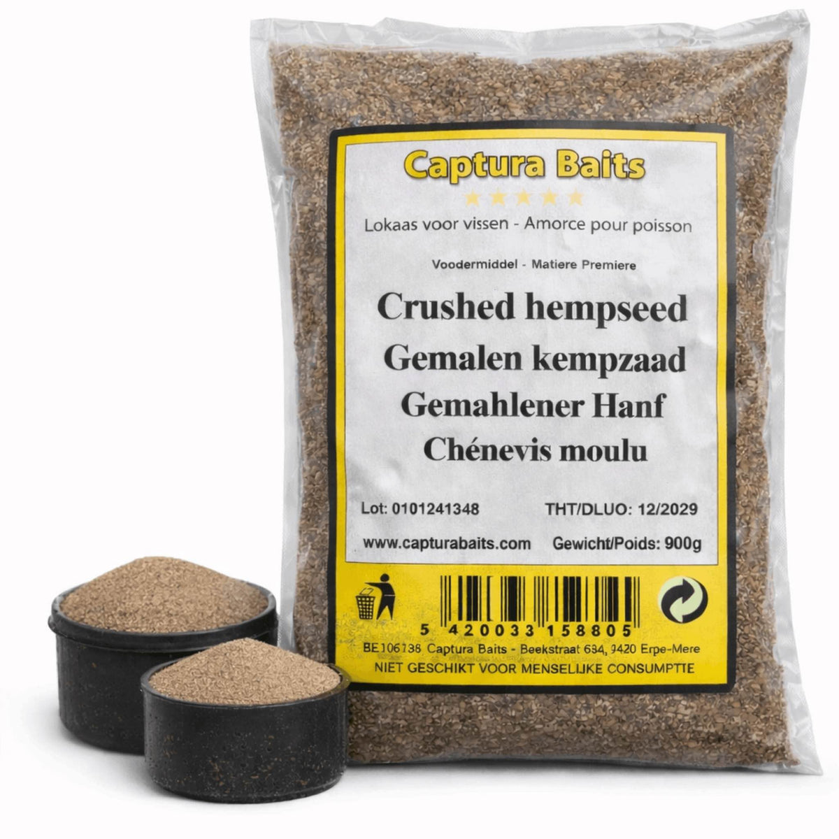 Captura Baits Ground Hempseed 900g met gemalen hennep