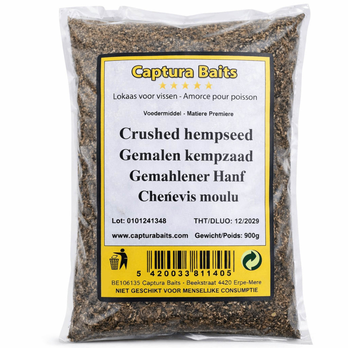 Captura Baits Ground Hempseed 900g verpakking