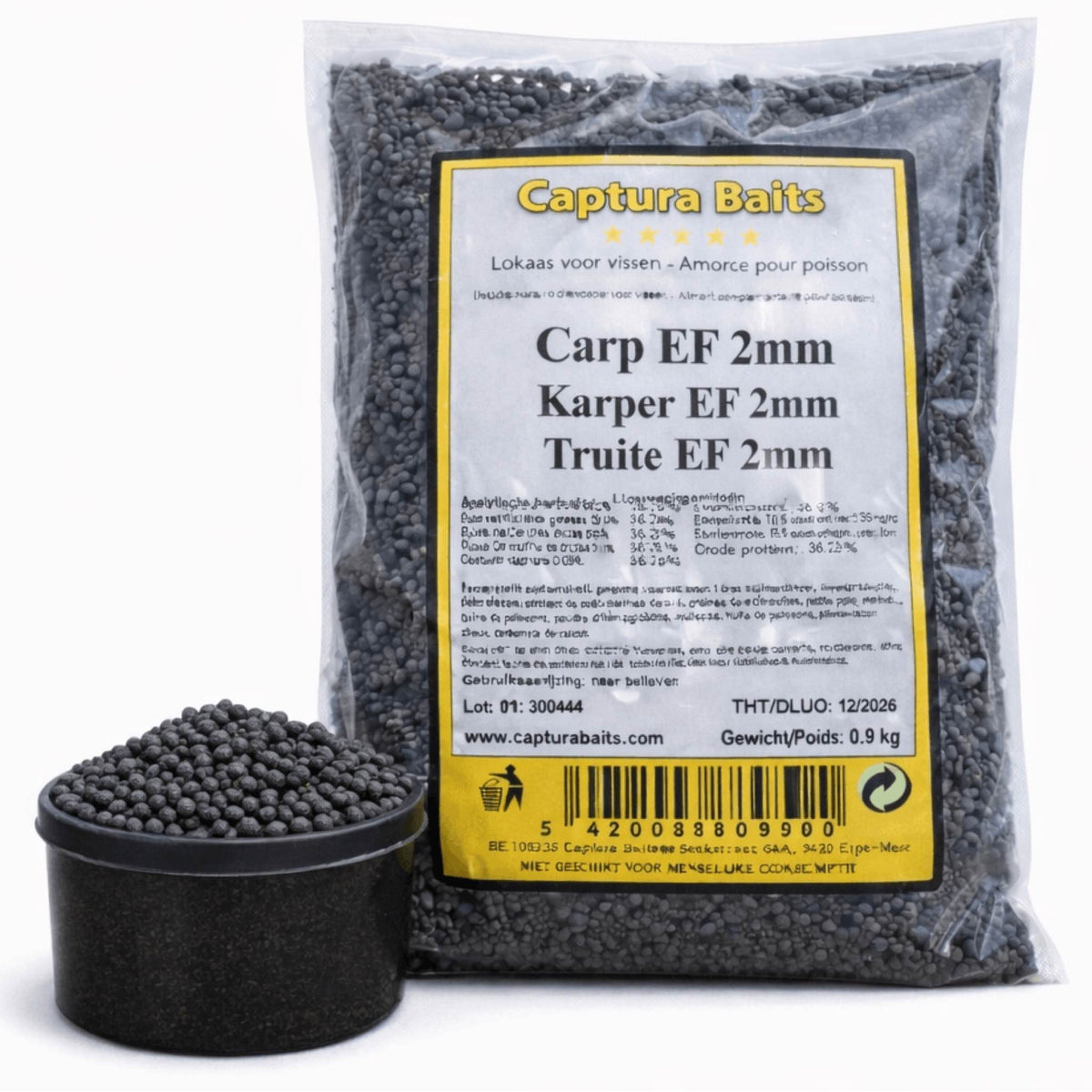 Captura Baits Karper EF 900g 2mm verpakking
