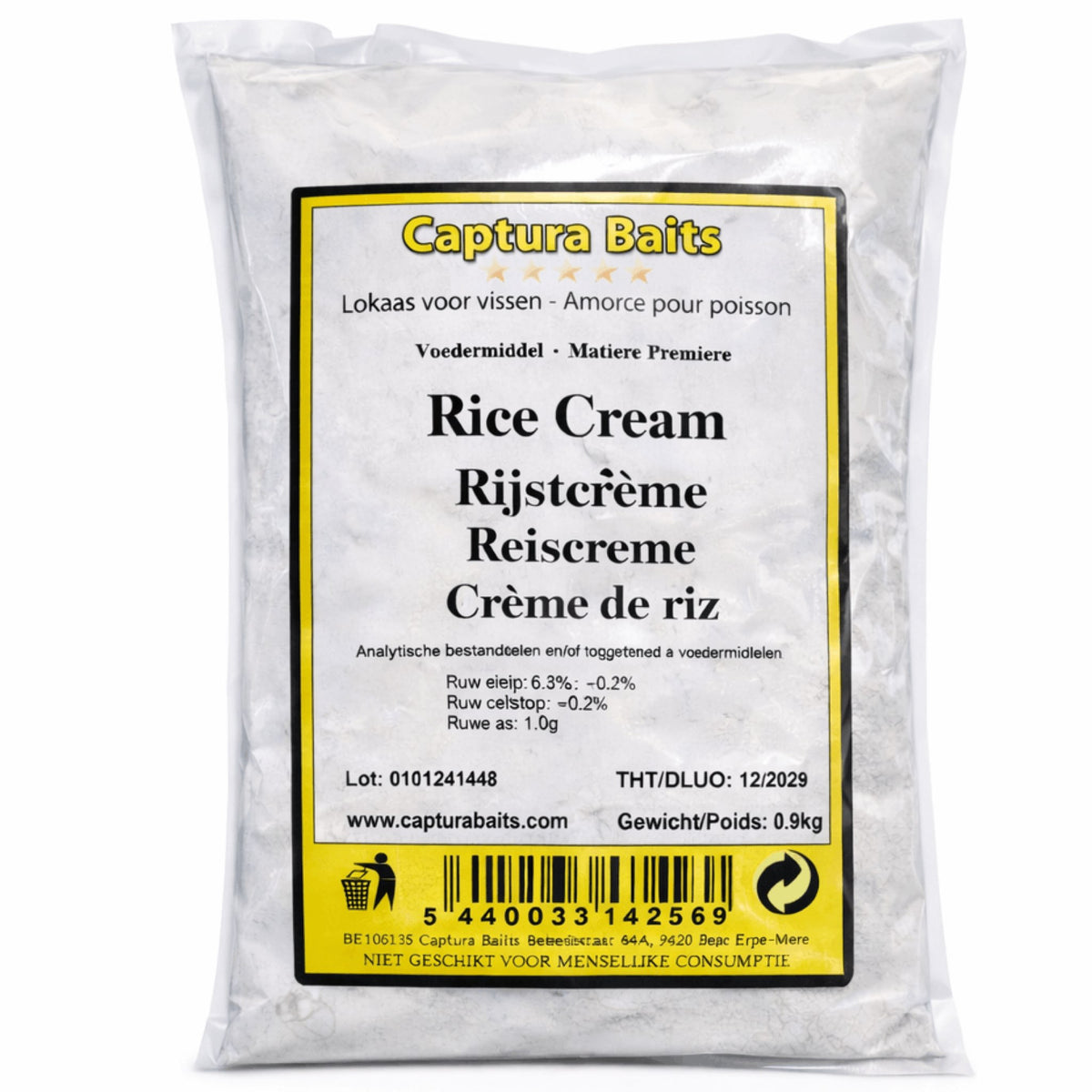 Captura Baits Rice Cream rijstmeel 900 g verpakking