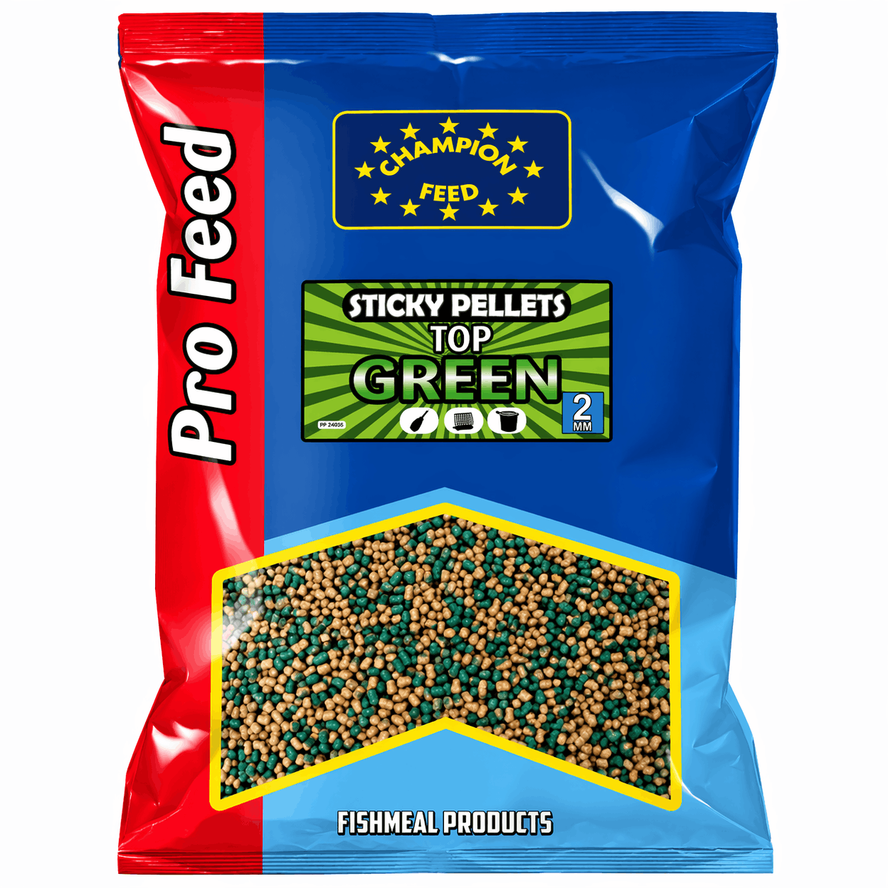 Champion-feed-pro-feed-sticky-pellets-top-green