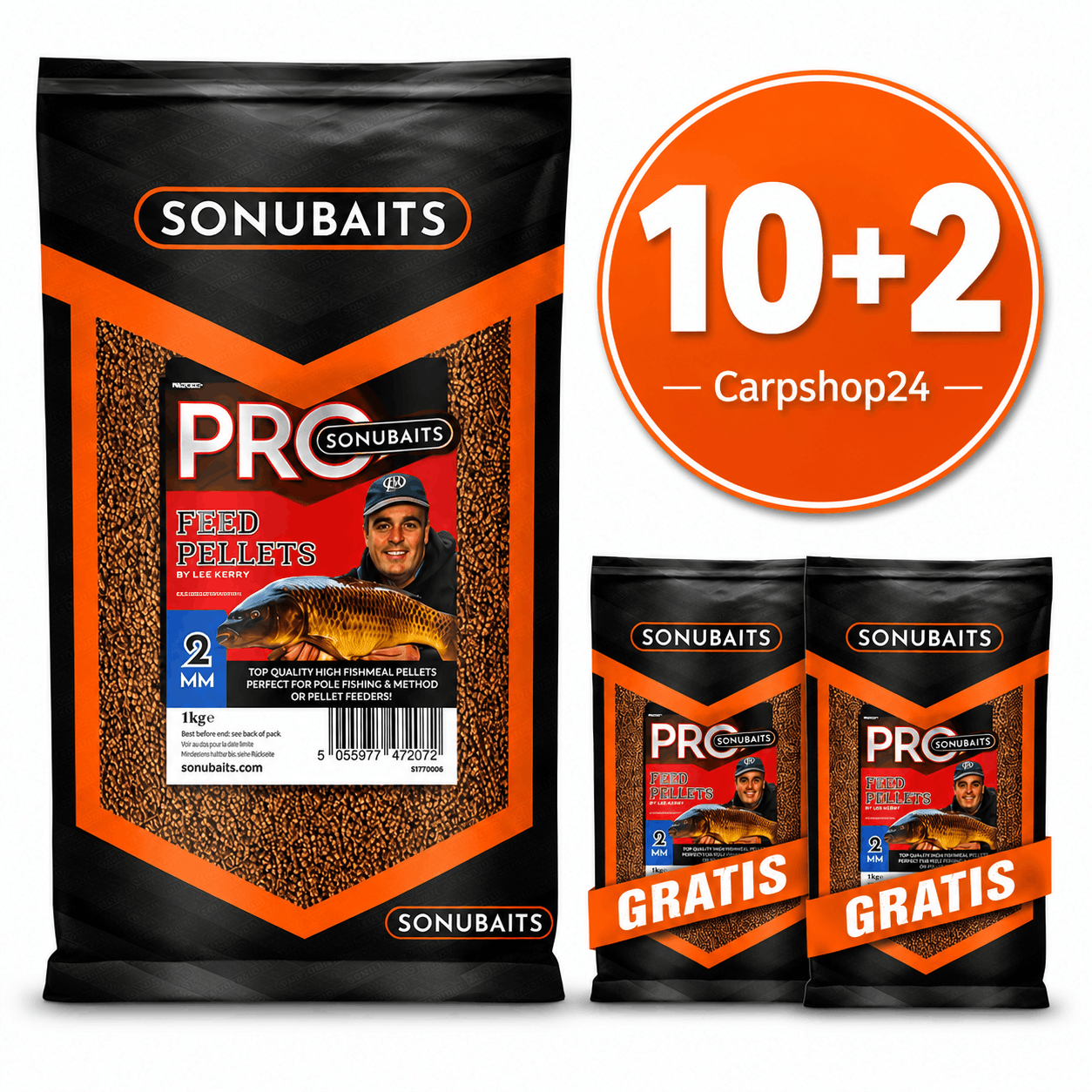 PRO FEED PELLETS 1kg - 2mm 🎁 10+2 Actiepakket