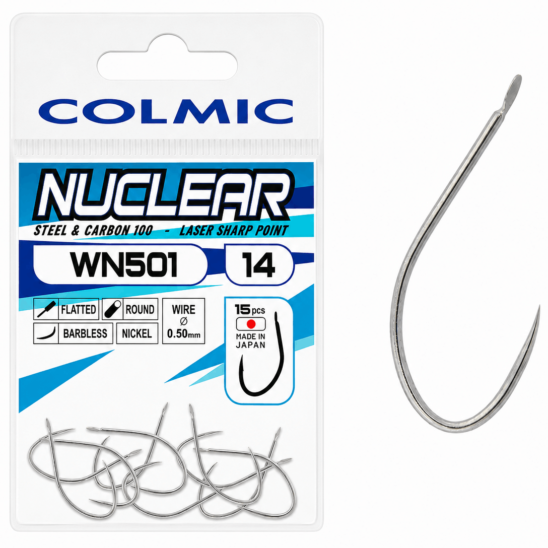 Colmic_Nuclear_WN501_Hooks_Nickel_Nikkel_Haken_Weerhaakloos-size-14-a