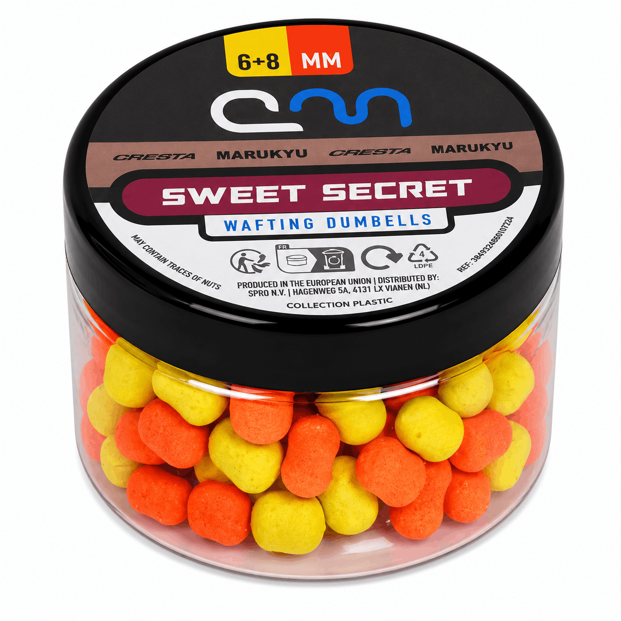 Cresta-Marukyu-Dumbell-Wafters-Sweet-Secret-Orange-Yellow