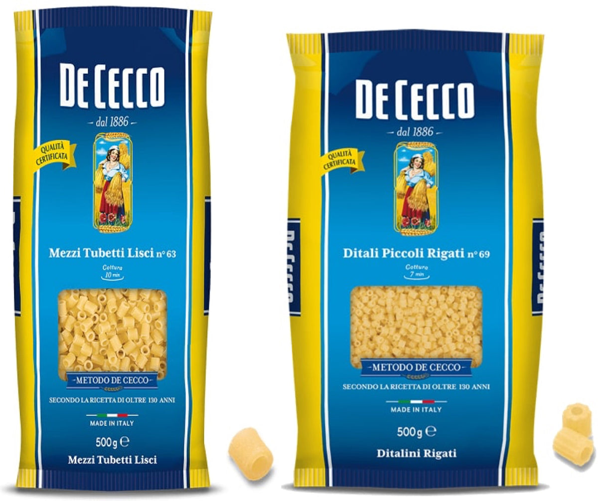 De Cecco pasta macaroni 7mm en 4mm