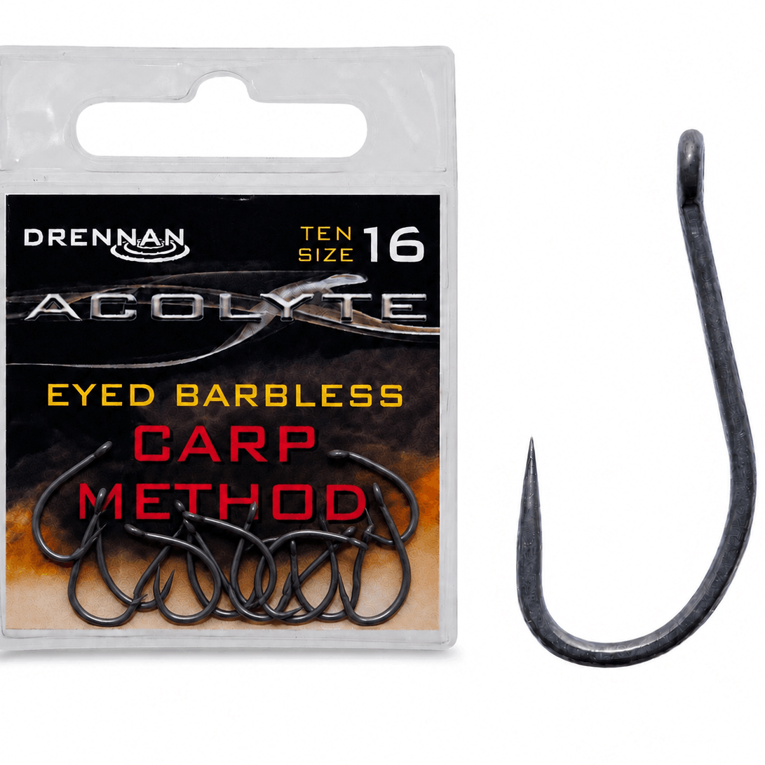 Drennan-Acolyte-eyed-barbless-carp-method-size-16