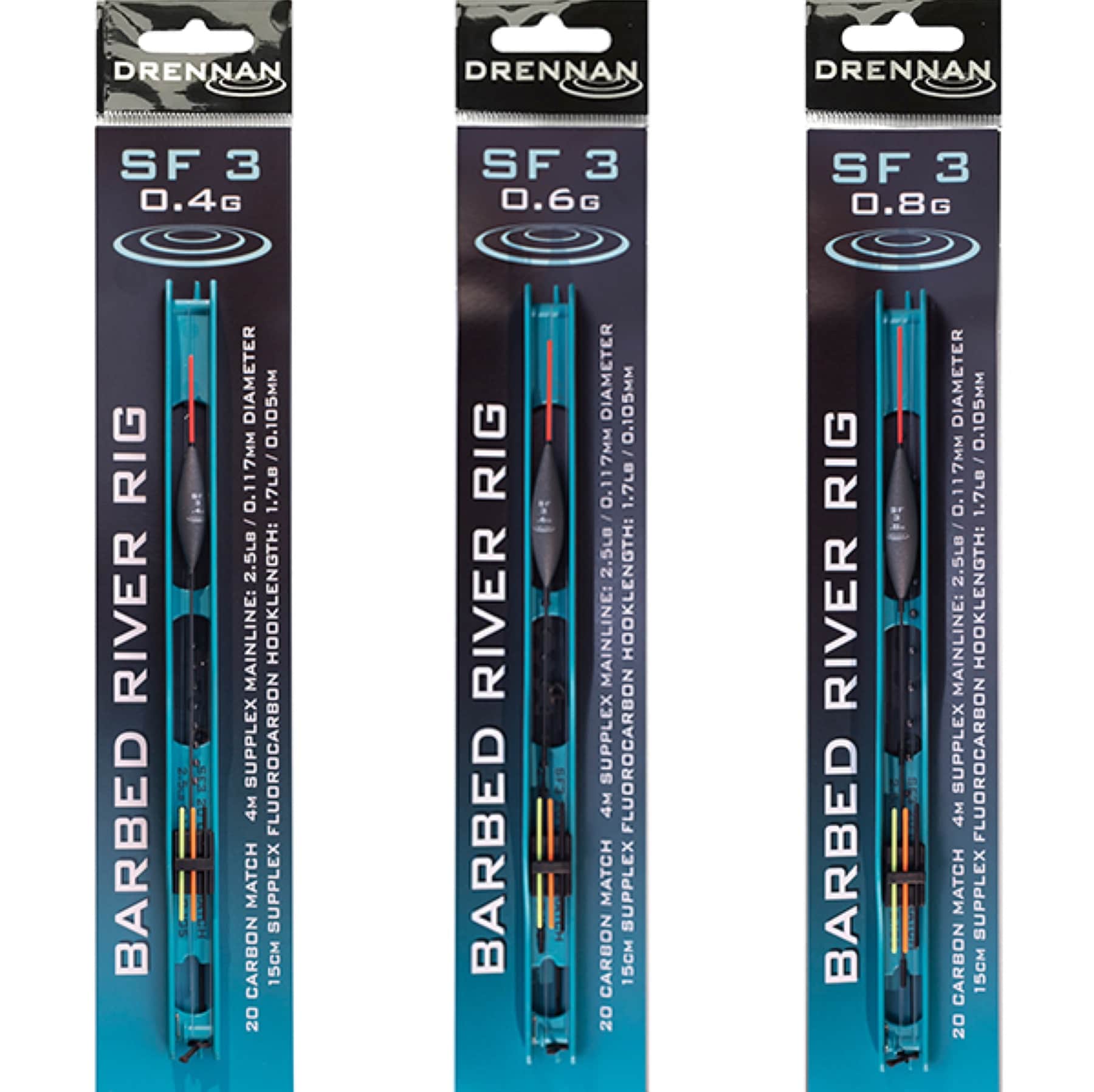 Drennan SF3 river rig klaargemaakte tuigen