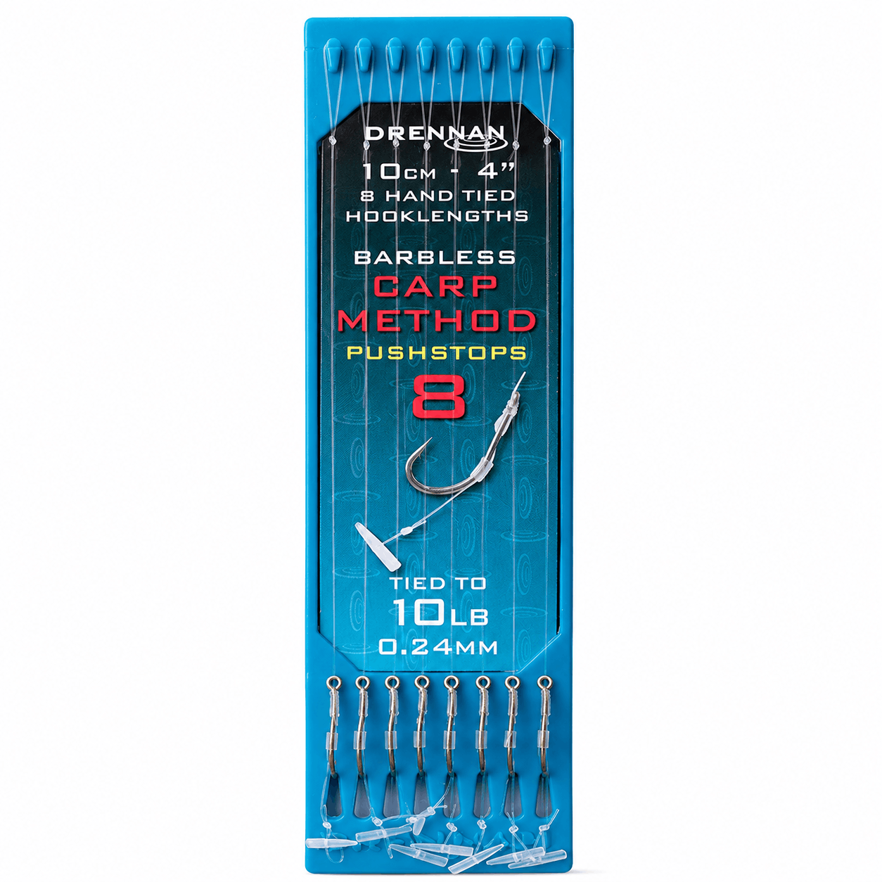 Drennan-carp-method-pushstops-hooklengths-10cm-size-08-024mm