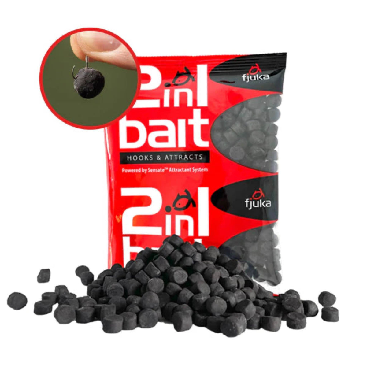 Fjuka Fatboys 2 in 1 Bait 10mm Black zwarte pellets