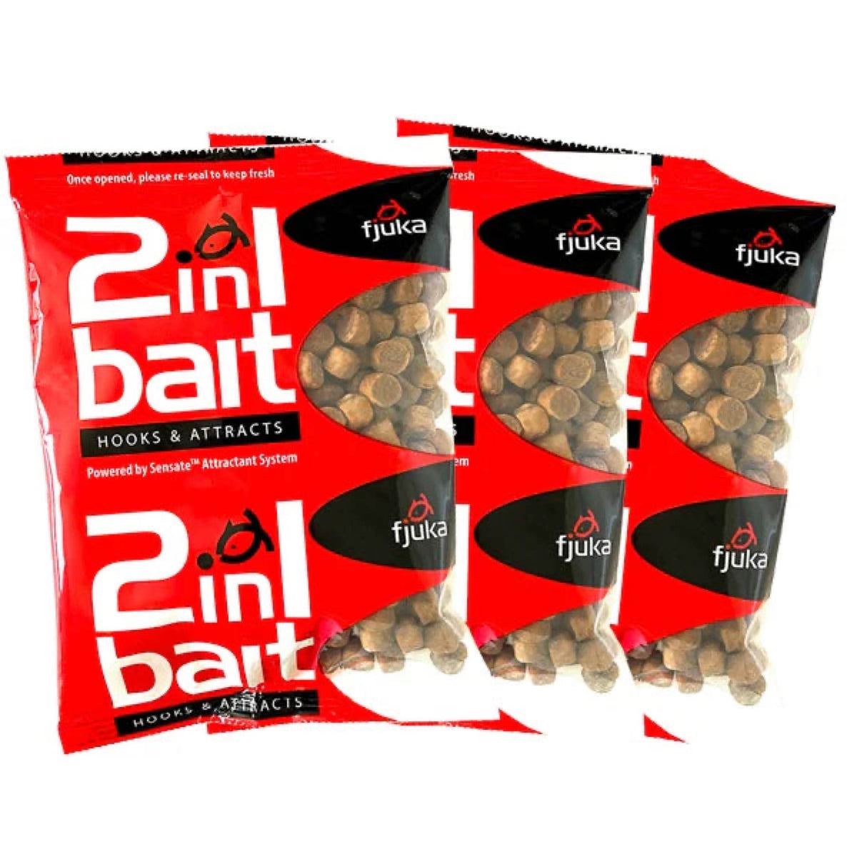 Fjuka Fatboys 2 in 1 Bait Natural drie verpakkingen