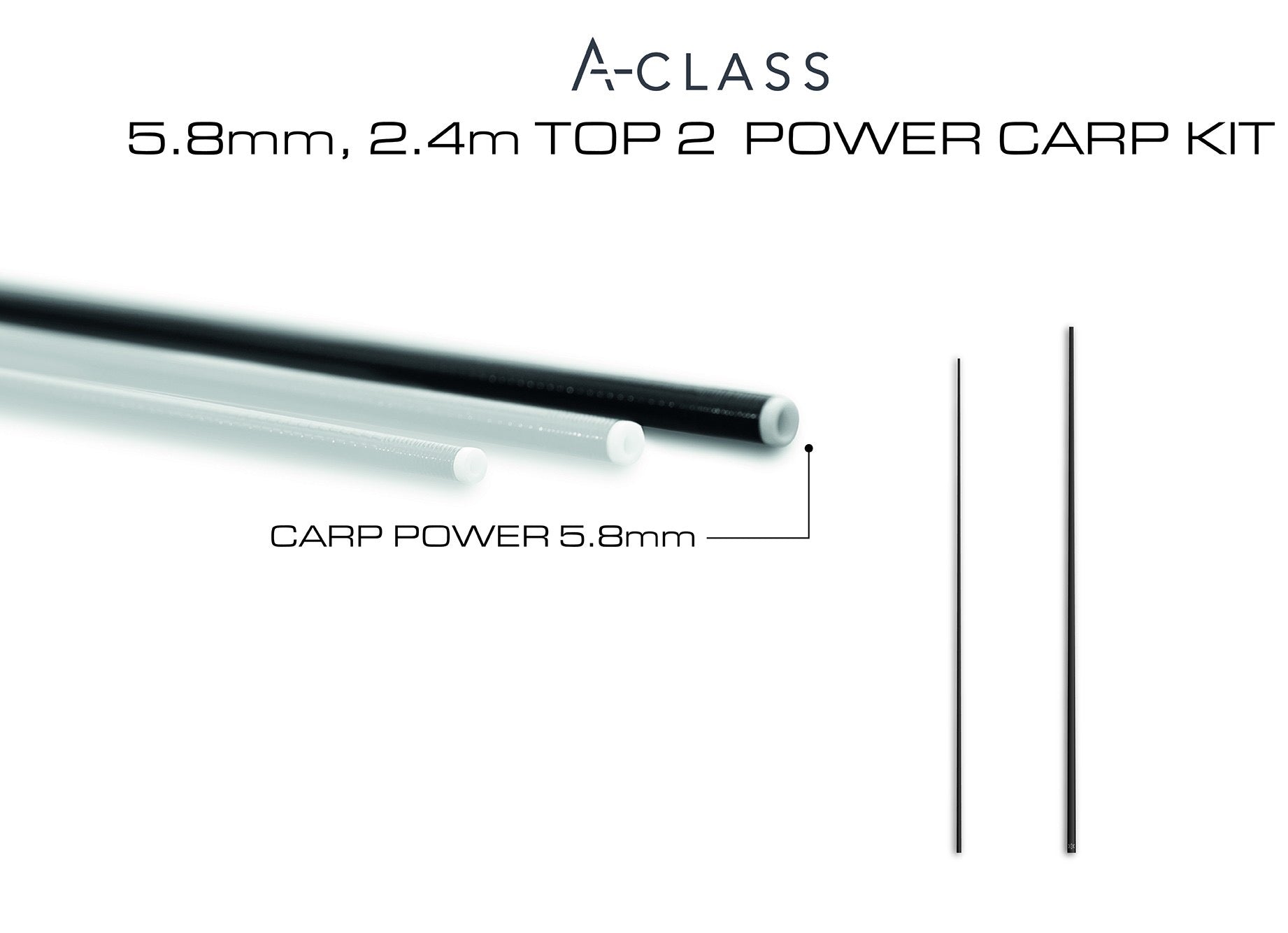 guru 5.8mm 2.4m top 2 power carp kit GAC025
