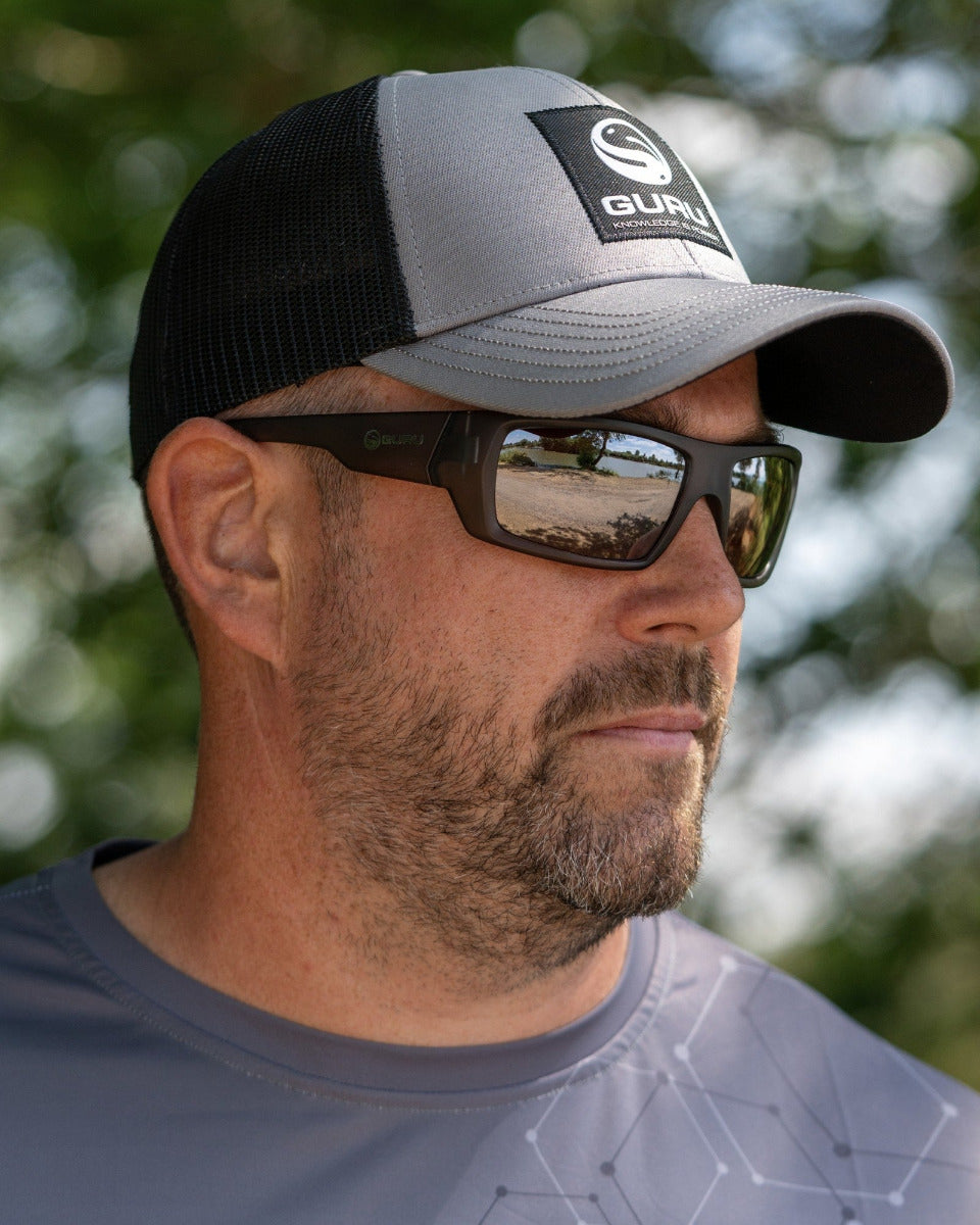 Guru grey patch trucker cap