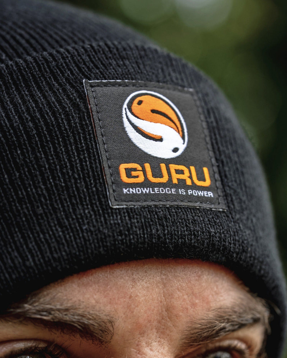 Guru black patch beanie