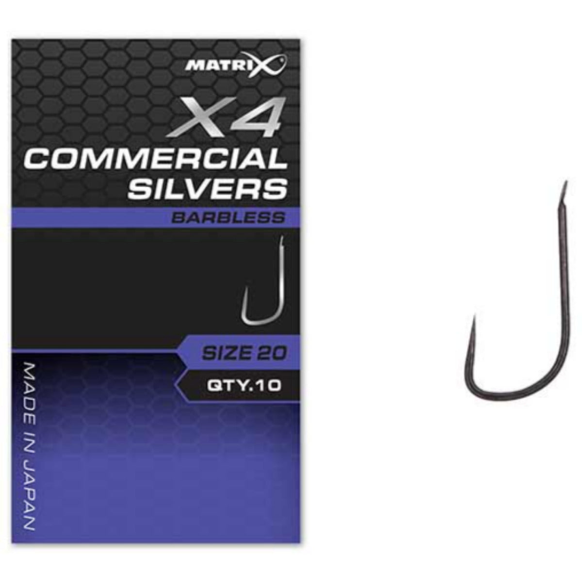 matrix X4 commercial silver - barbless