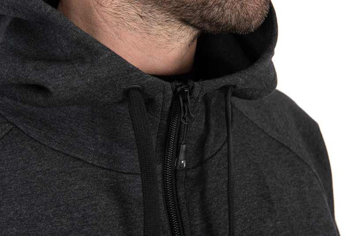 Matrix charcoal marl zip hoody