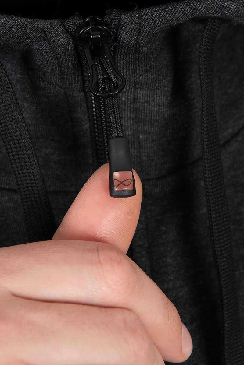 Matrix charcoal marl zip hoody