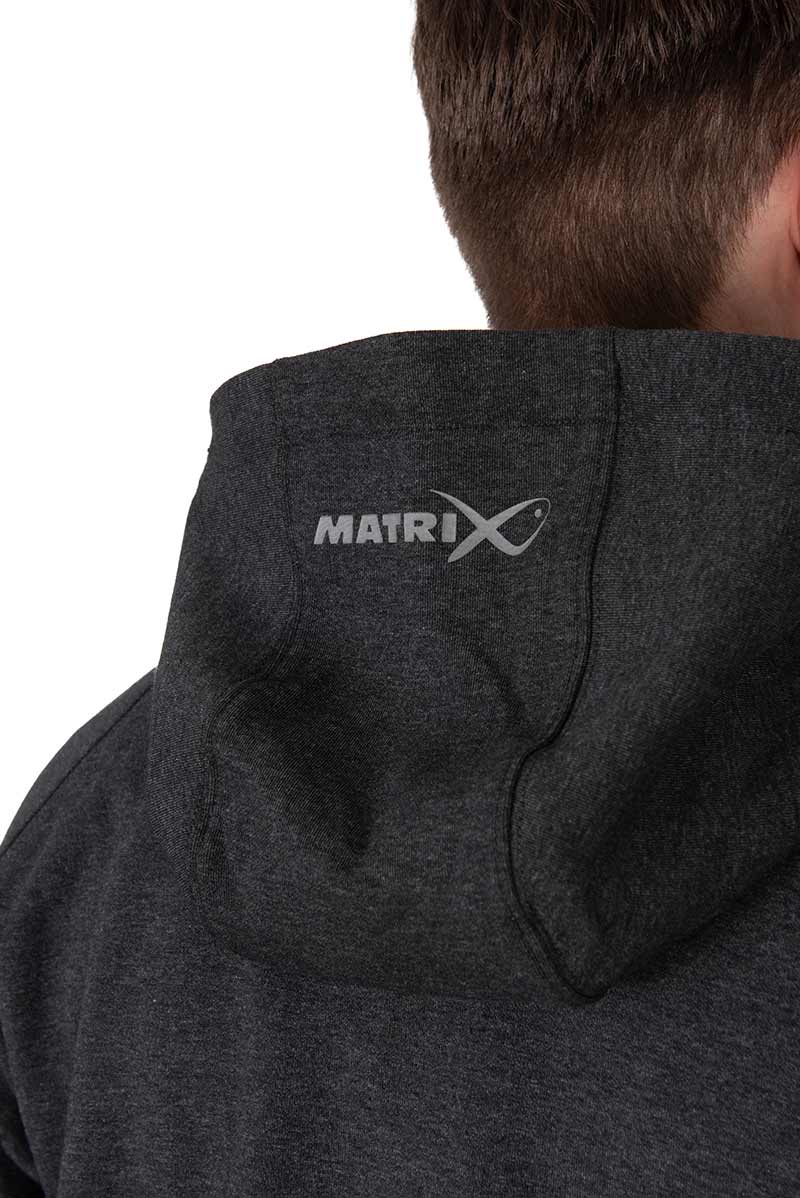 Matrix charcoal marl zip hoody