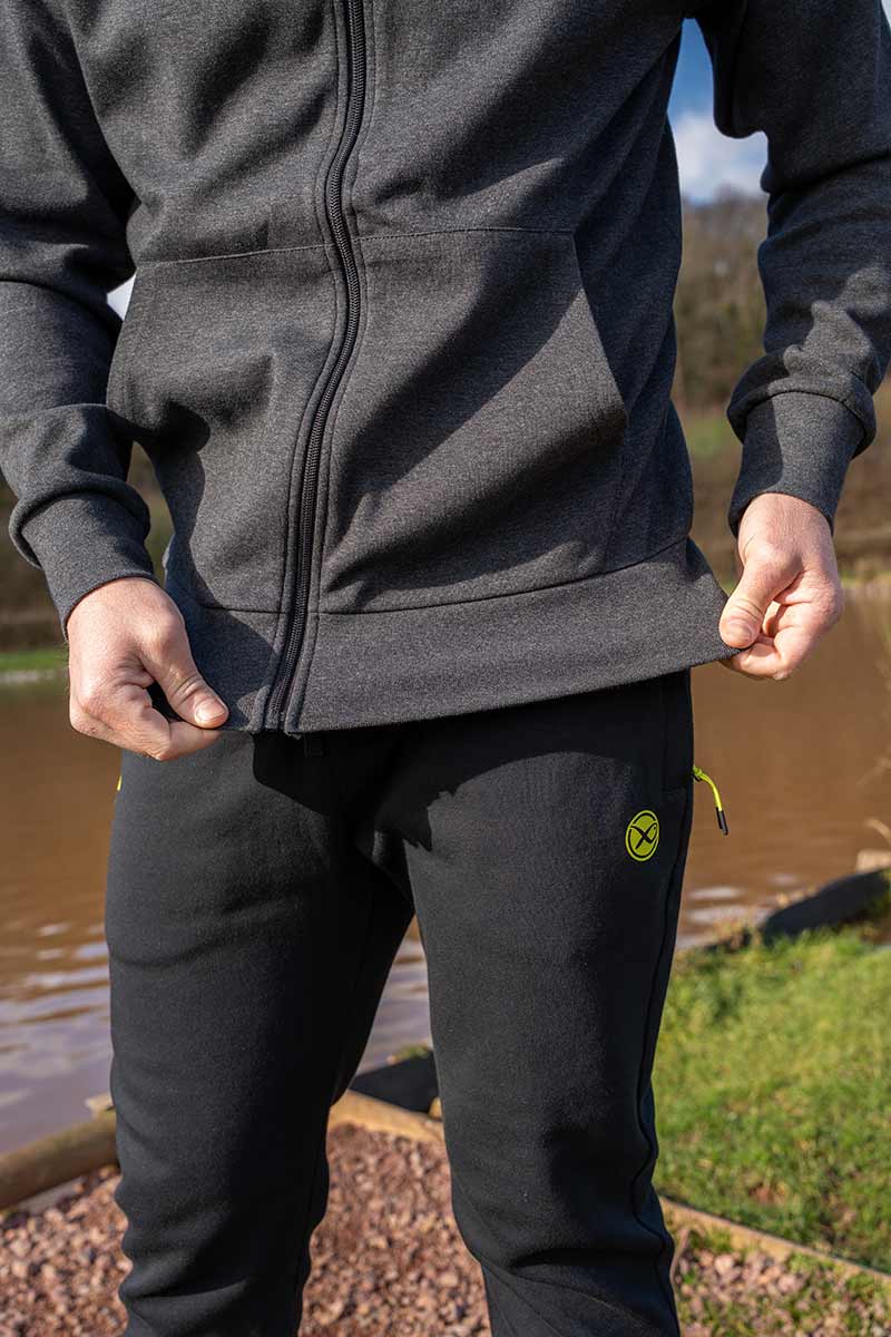 CHARCOAL MARL ZIP HOODY