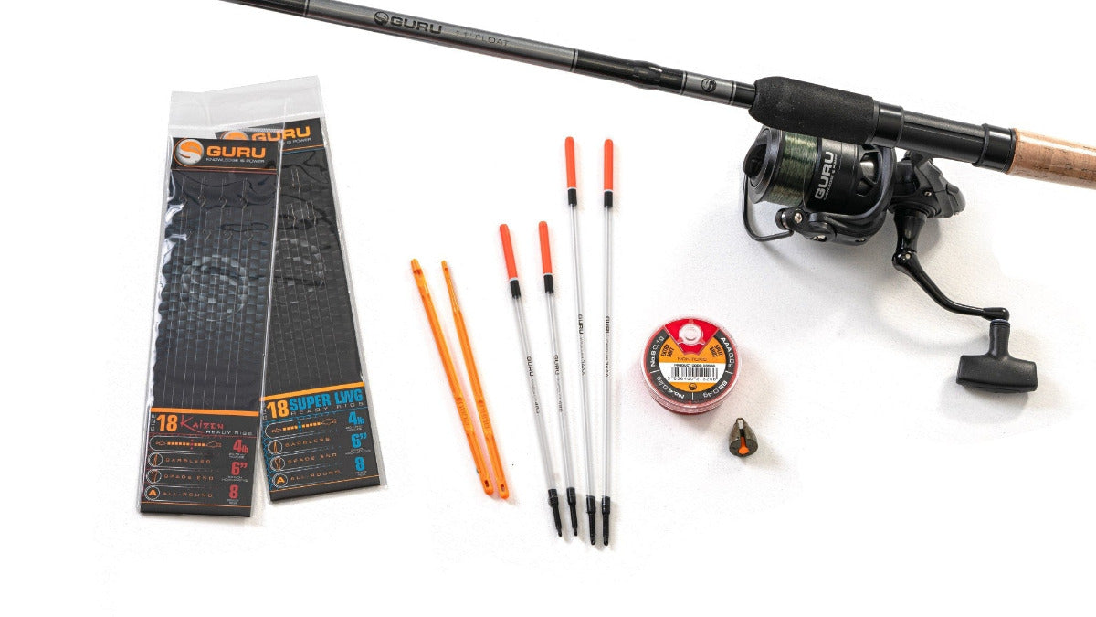 Guru 11' natural waggler rod & reel combo