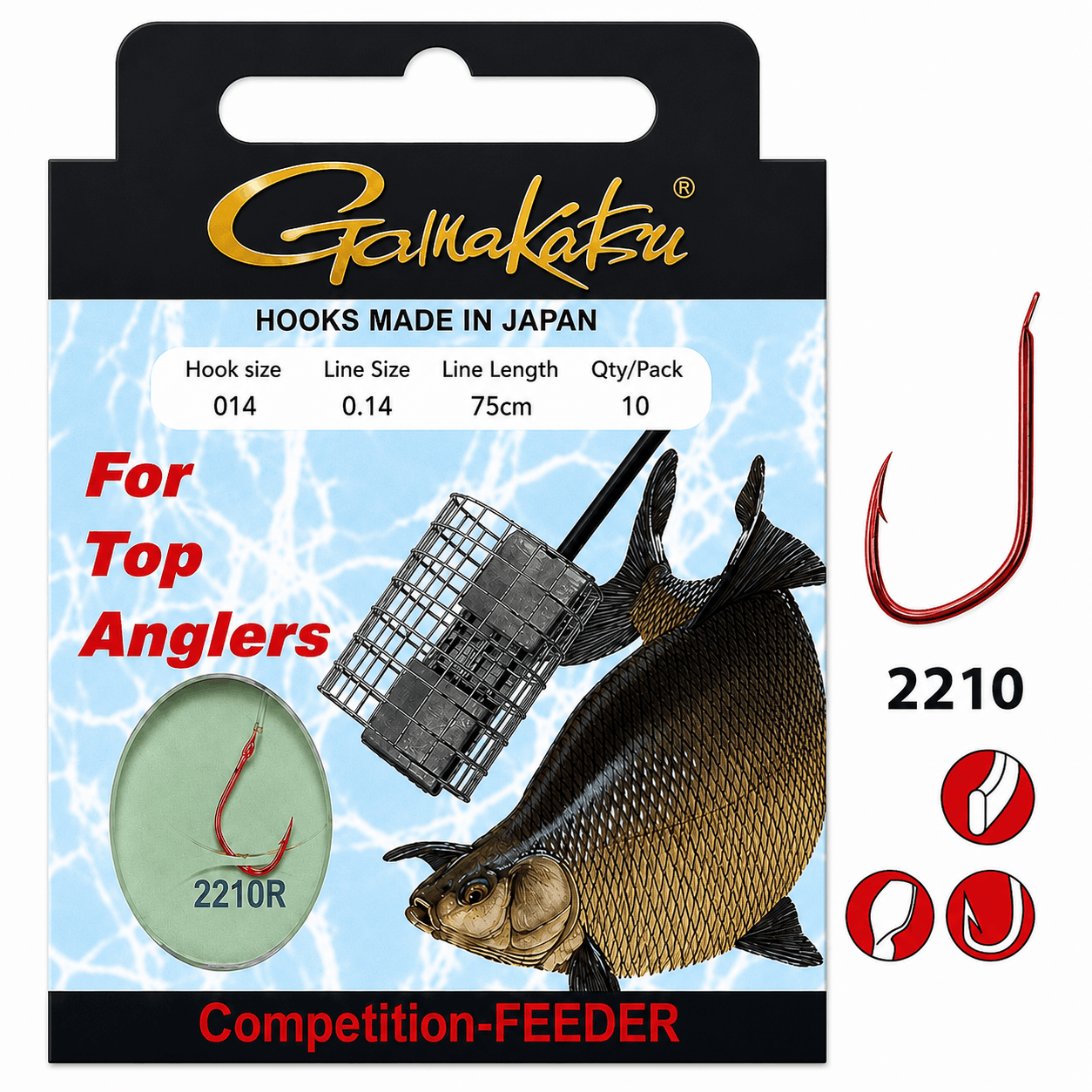 Gamakatsu-Competition-feeder-2210R-75cm-size-14-014mm
