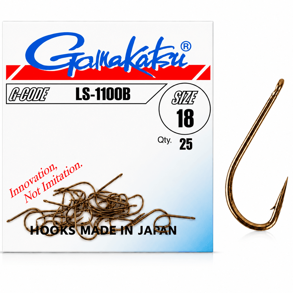 Gamakatsu-LS-1100B-Bronze-Barbed-size-18