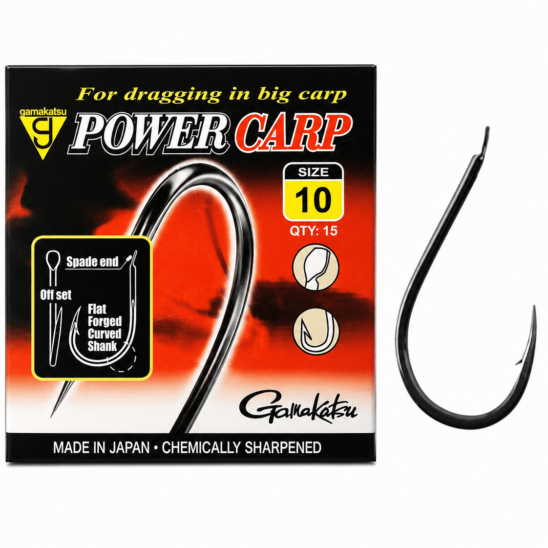 Gamakatsu-power-carp-spade-end-barbed-size-10