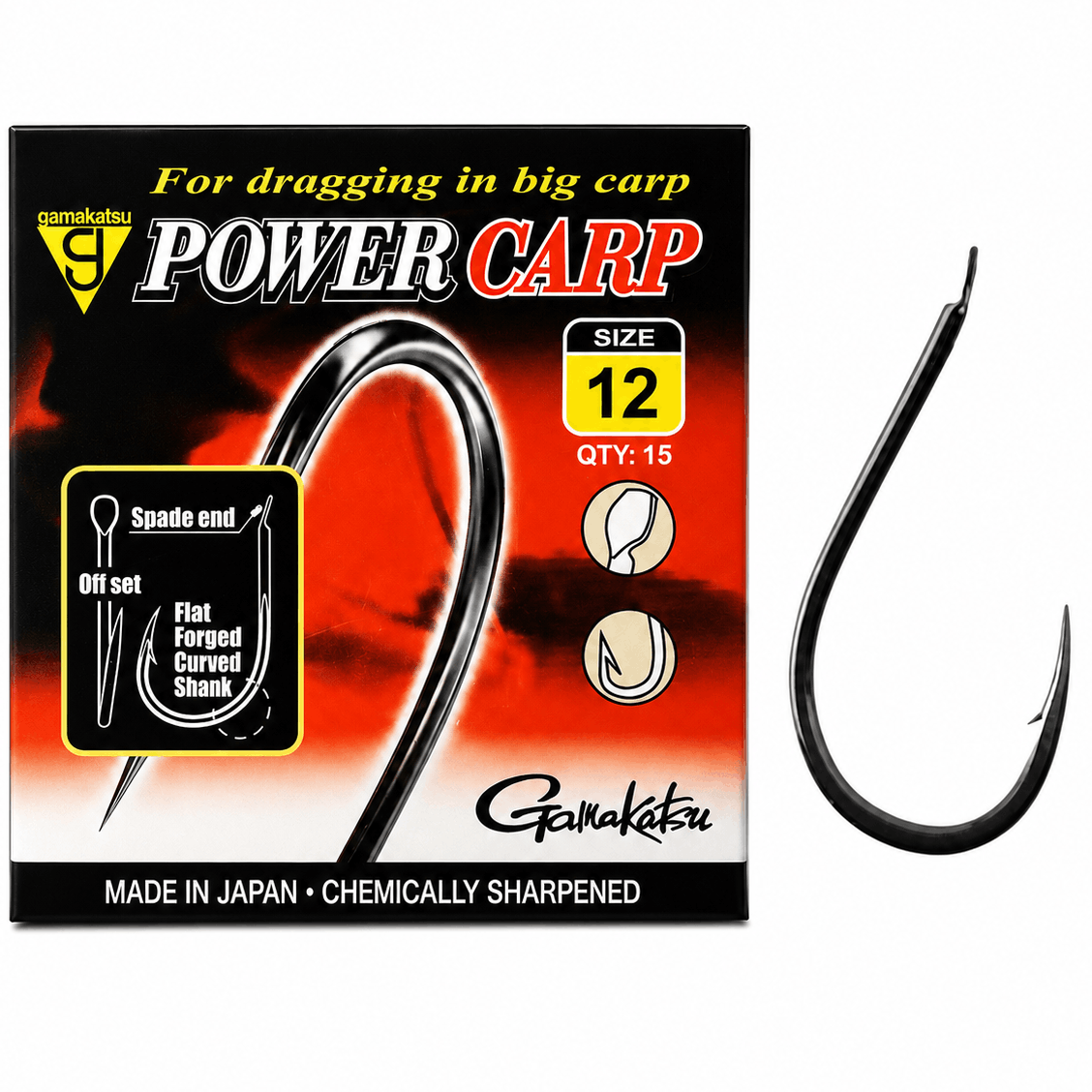 Gamakatsu-power-carp-spade-end-barbed-size-12