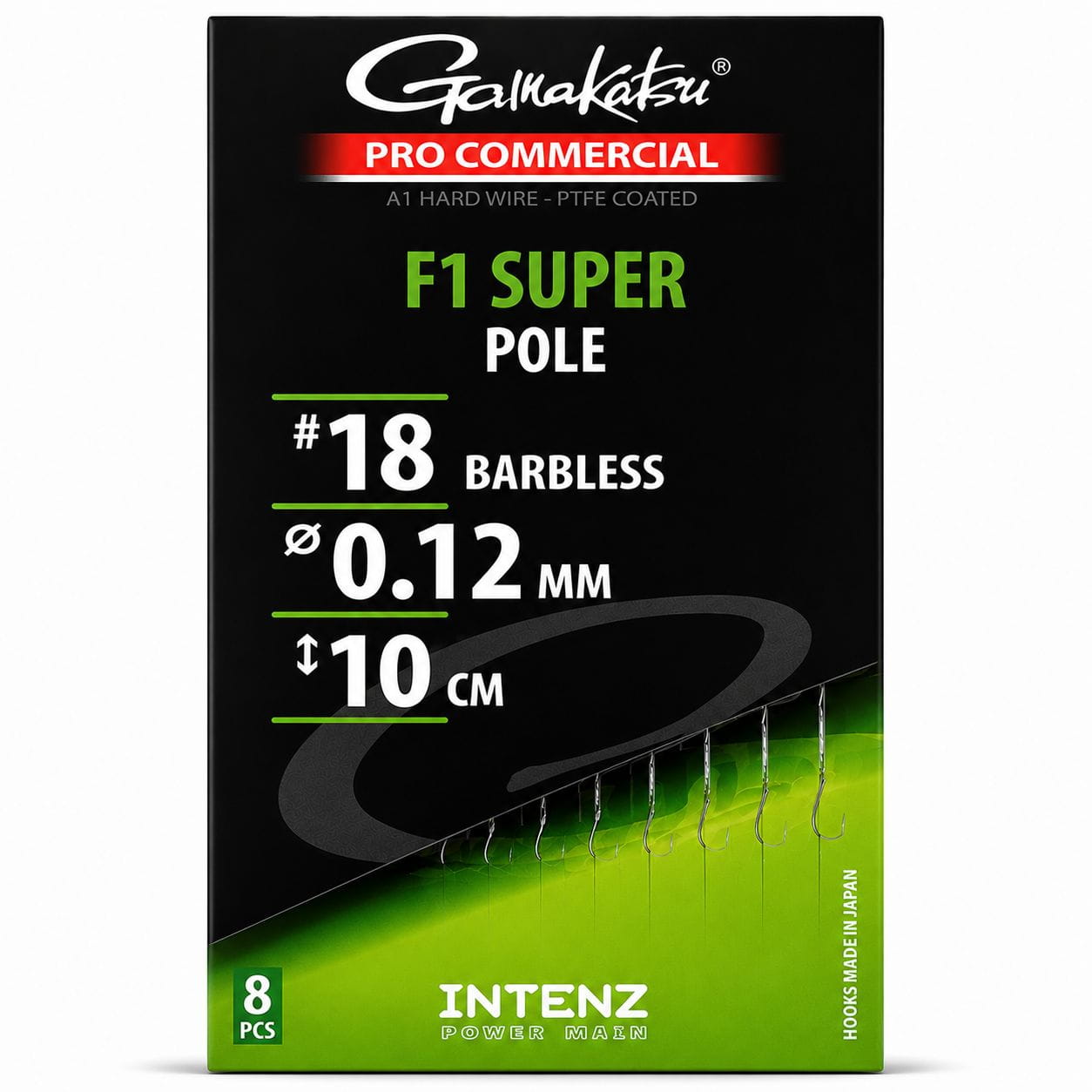 Gamakatsu-pro-commercial-F1-super-pole-barbless-onderlijn-size-18-012mm