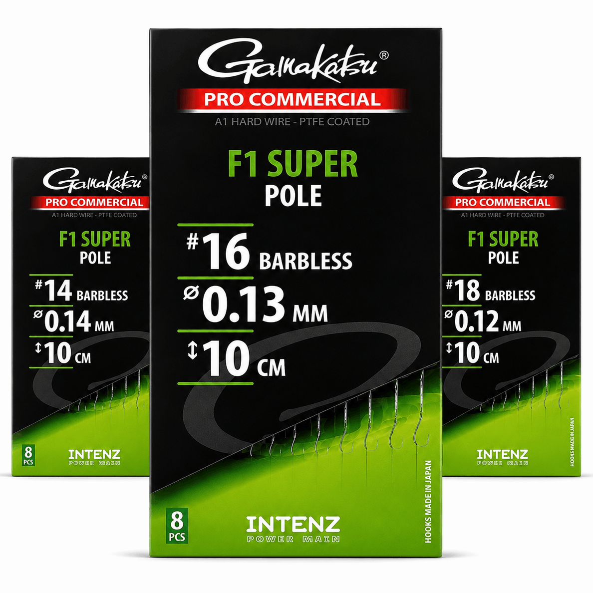 Gamakatsu-pro-commercial-F1-super-pole-barbless-onderlijn