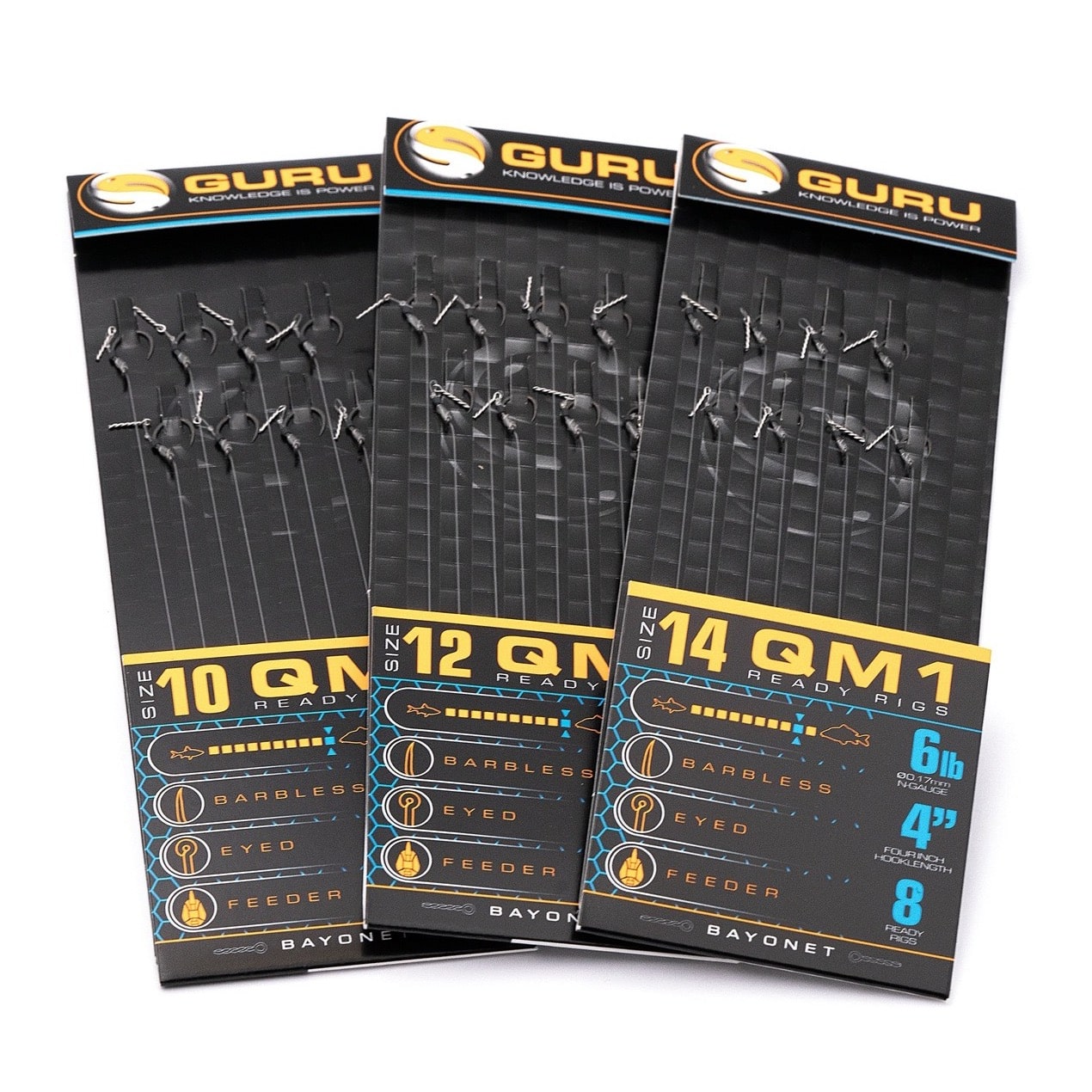 Guru 4 inch QM1 bayonet ready rigs barbless