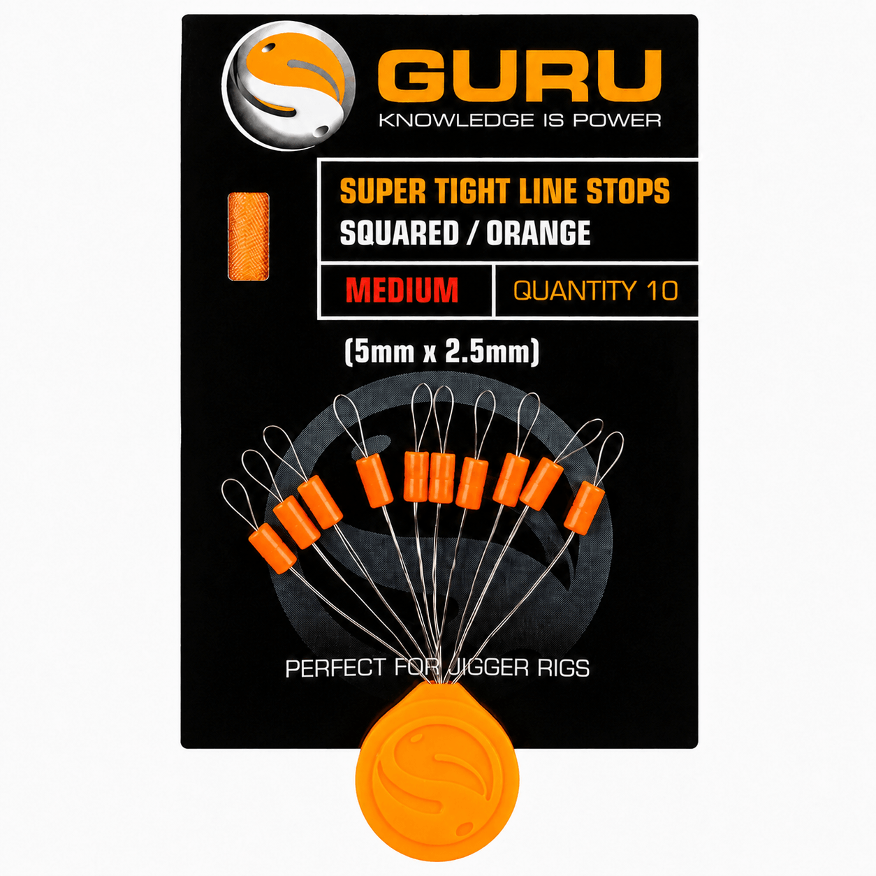 Guru-Super-Tight-line-Stops-Squared-Orange-Medium