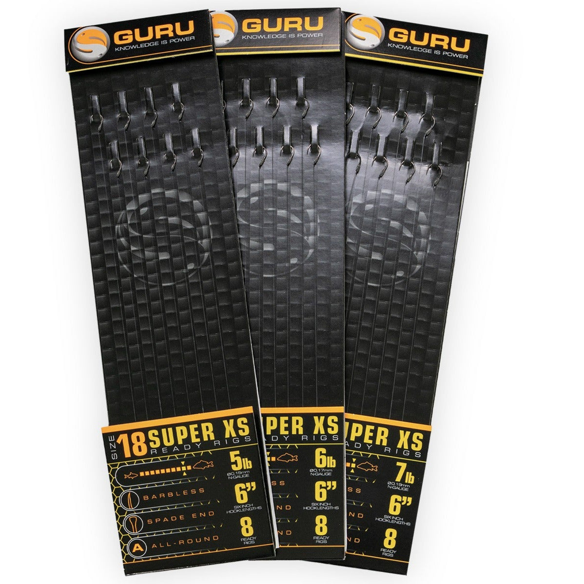 Guru-duper-xs-ready-rigs-onderlijnen-spade-end-barbless