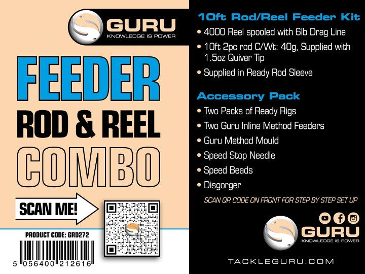 Guru 10' Feeder Rod And Reel Combo - Feederhengel pakket