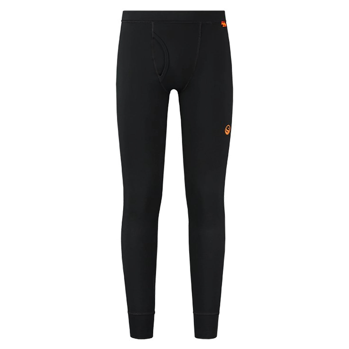 Guru Thermal Leggings Black, origineel vooraanzicht met Guru-logo en taillelabel