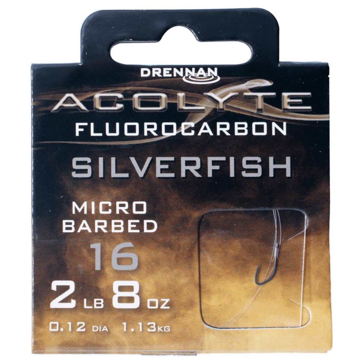 ACOLYTE SILVERFISH MICRO BARBED - HOOKS TO FLUOROCARBON 30CM