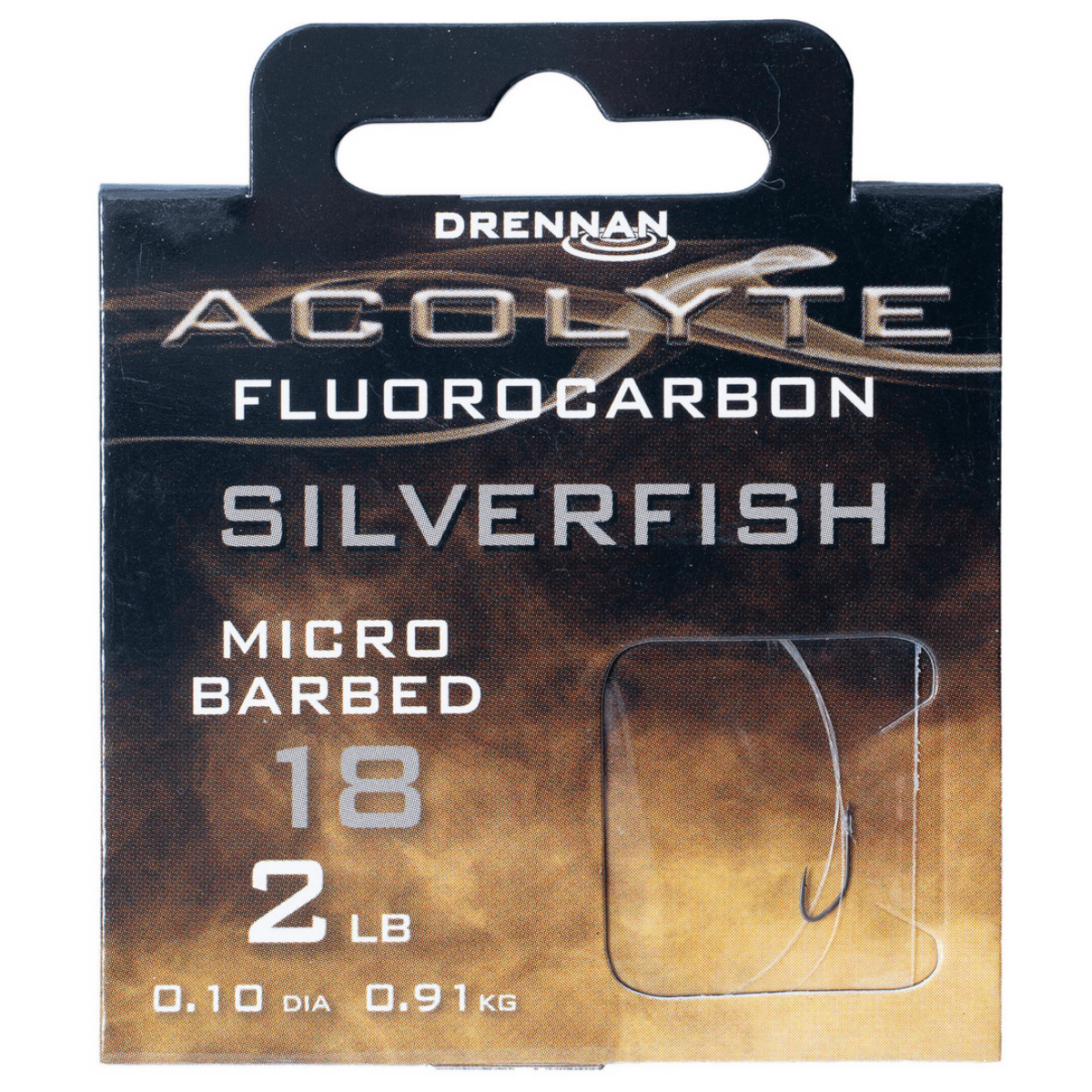ACOLYTE SILVERFISH MICRO BARBED - HOOKS TO FLUOROCARBON 30CM