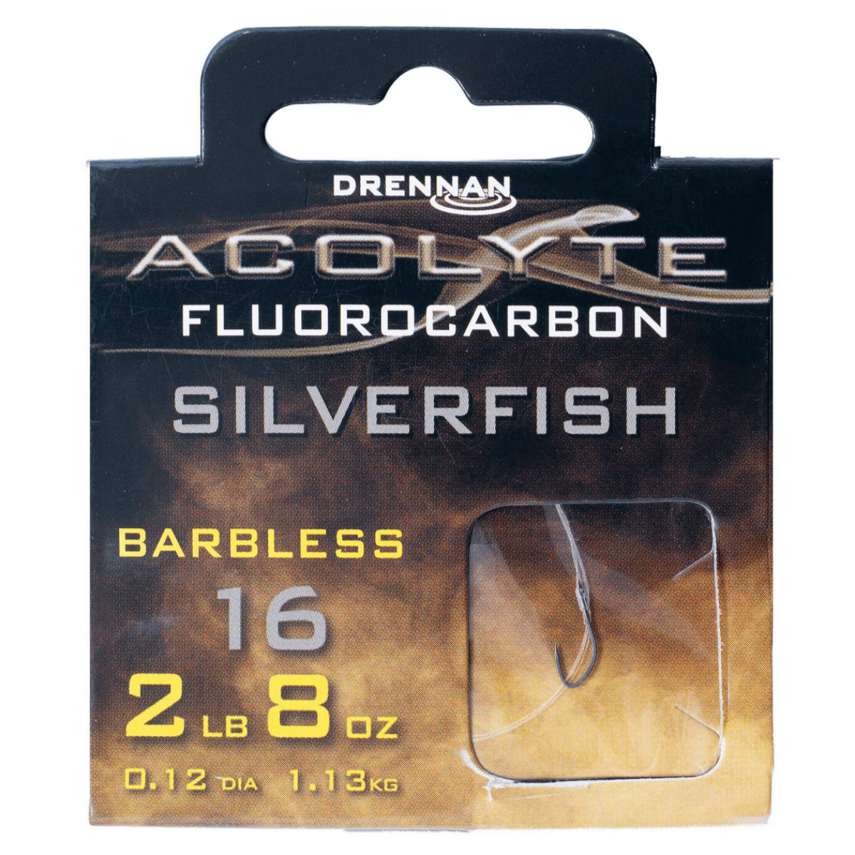 Drennan acolylte silverfish barbless - hook to fluorocarbon 30cm