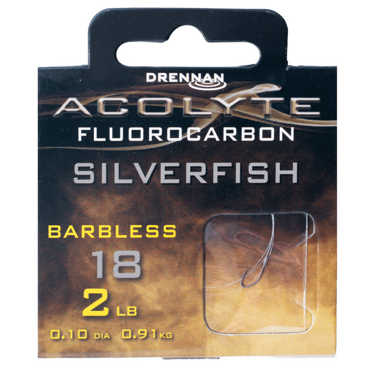 Drennan acolylte silverfish barbless - hook to fluorocarbon 30cm