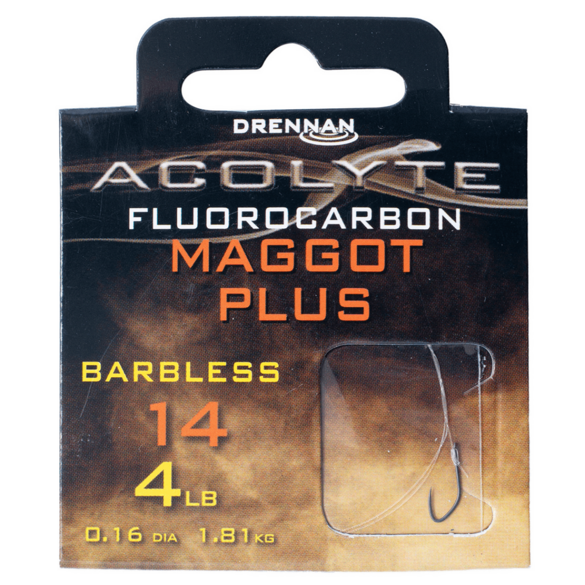 ACOLYTE MAGGOT PLUS BARBLESS - HOOKS TO FLUOROCARBON 30CM