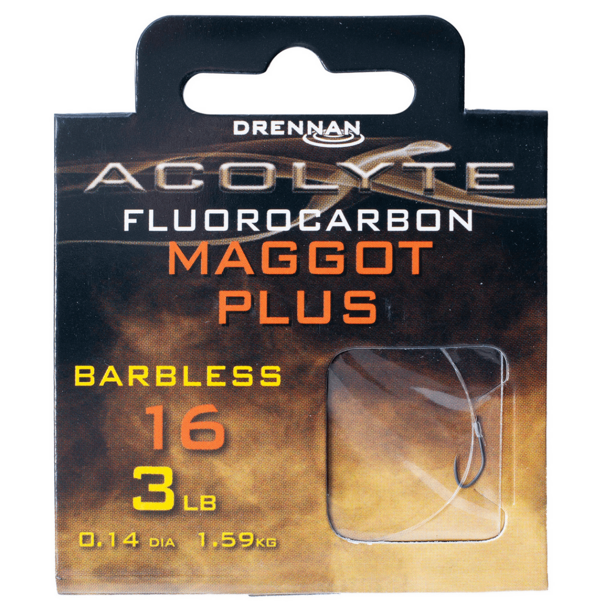 ACOLYTE MAGGOT PLUS BARBLESS - HOOKS TO FLUOROCARBON 30CM