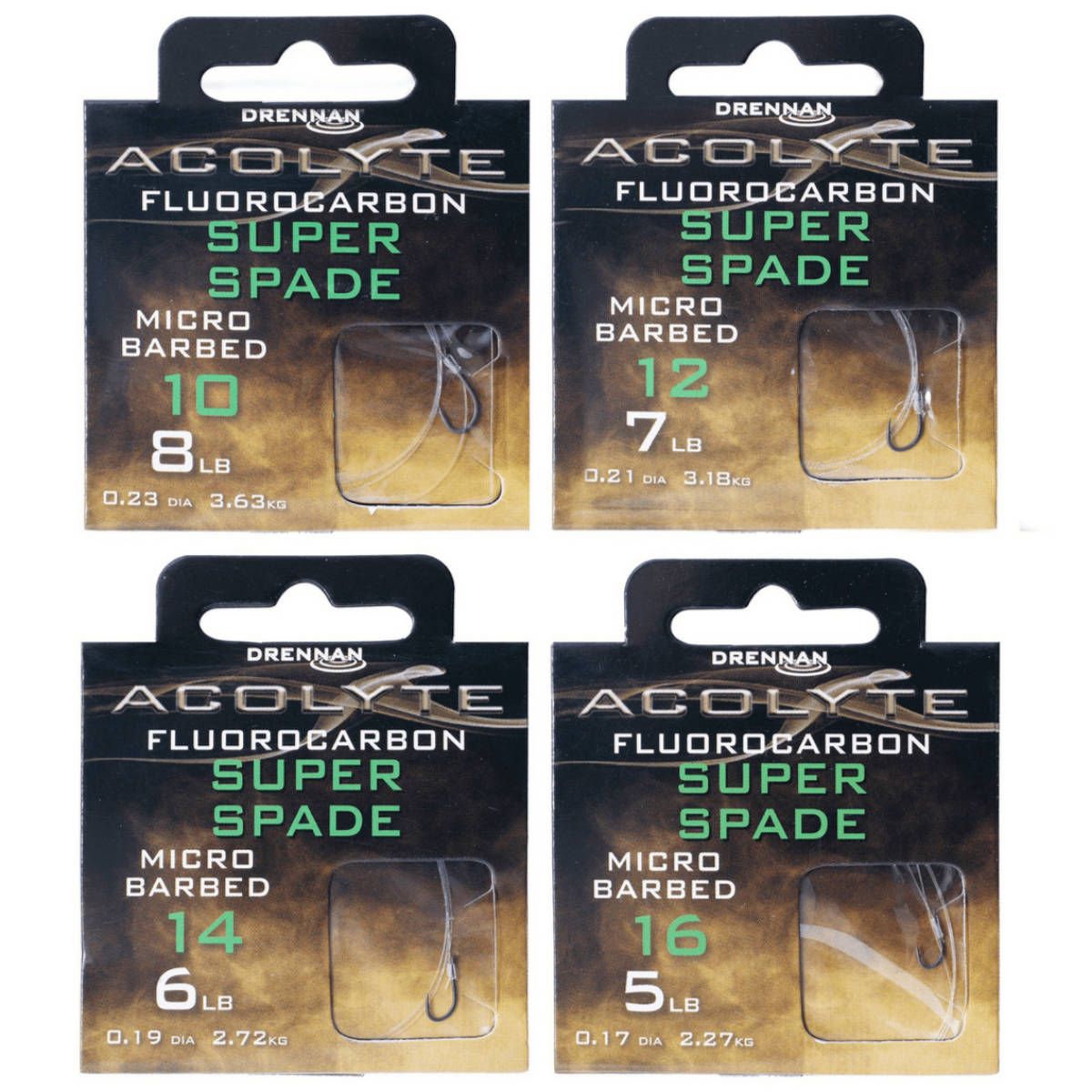 Drennan acolyte super spade - hook to fluorocarbon 50cm