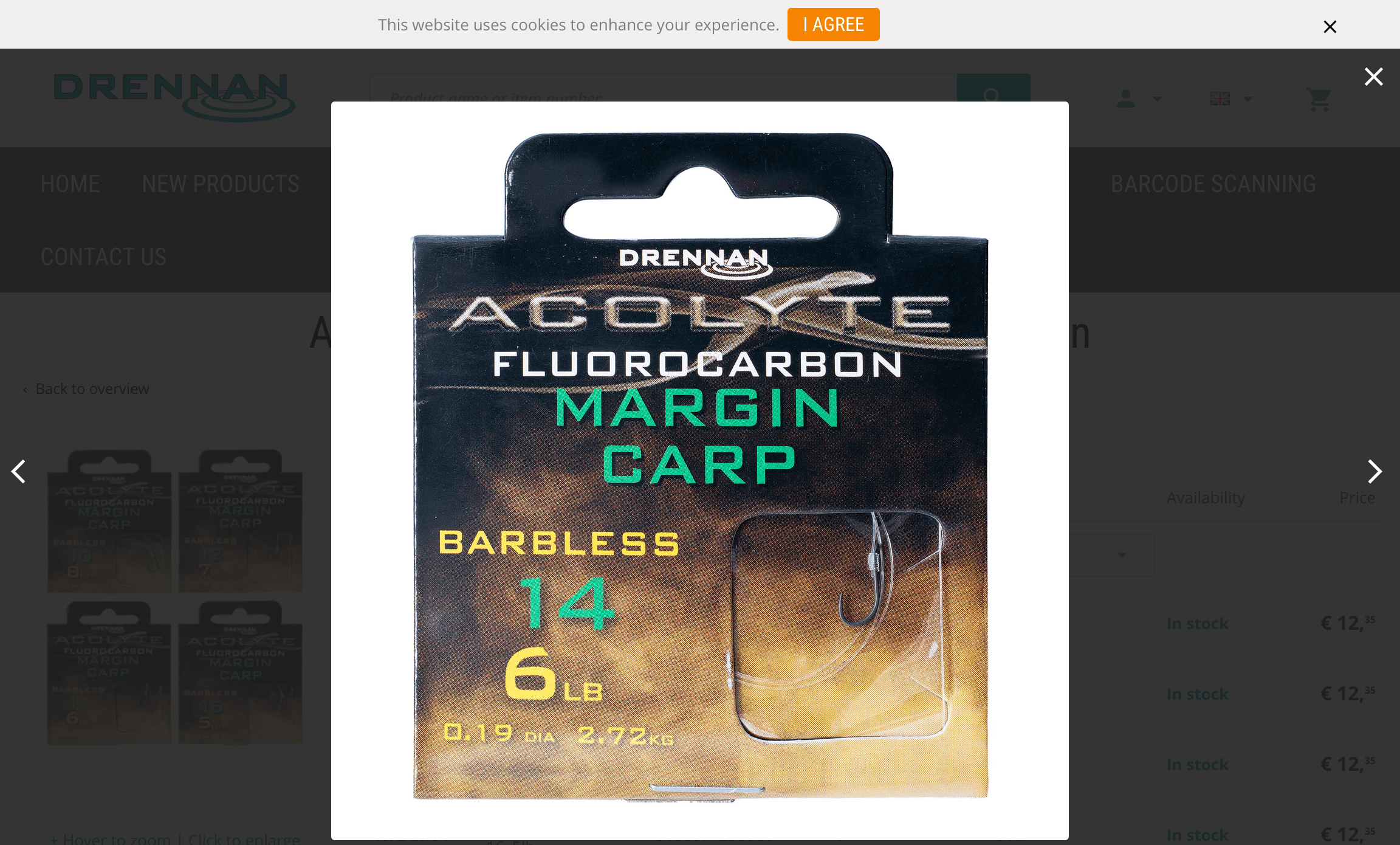 Drennan acolyte margin carp - hooks to fluorocarbon 30cm