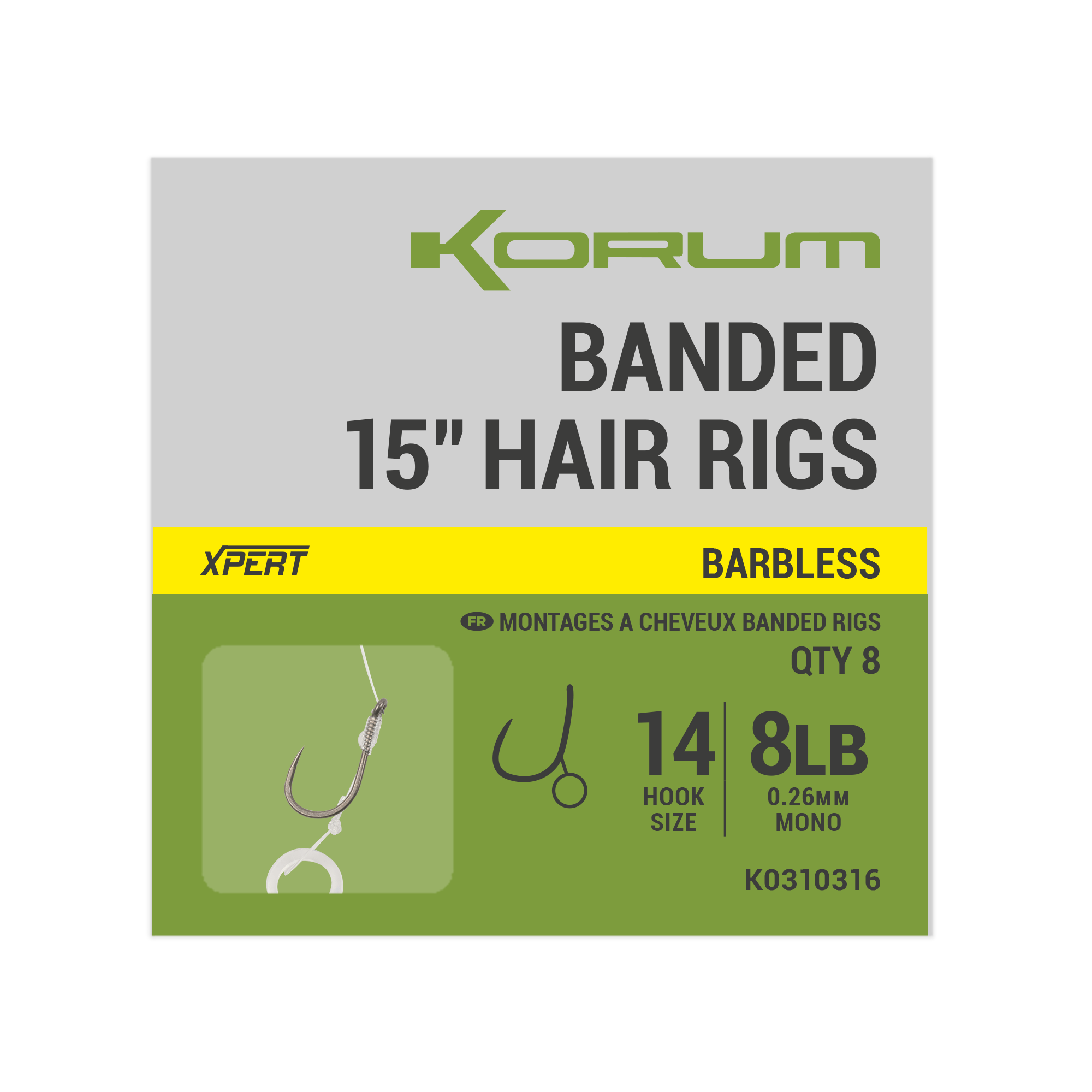 Korum banded hair rigs - barbless
