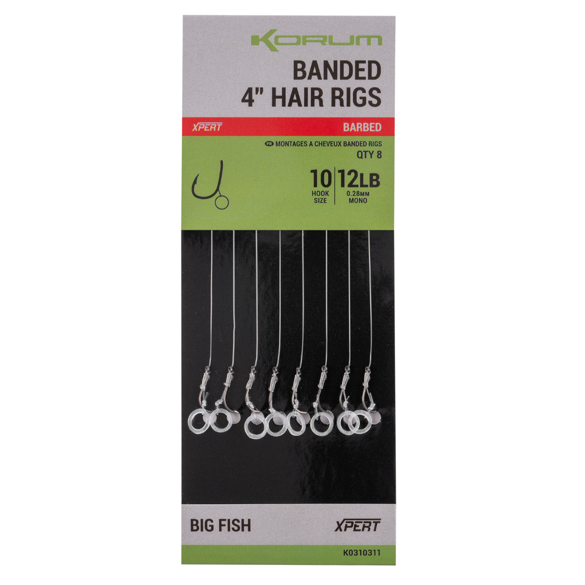 BANDED HAIR RIGS BARBED